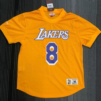 Mitchell Ness Kobe Bryant 8 Los Angeles Lakers HWC T-Shirt Yellow